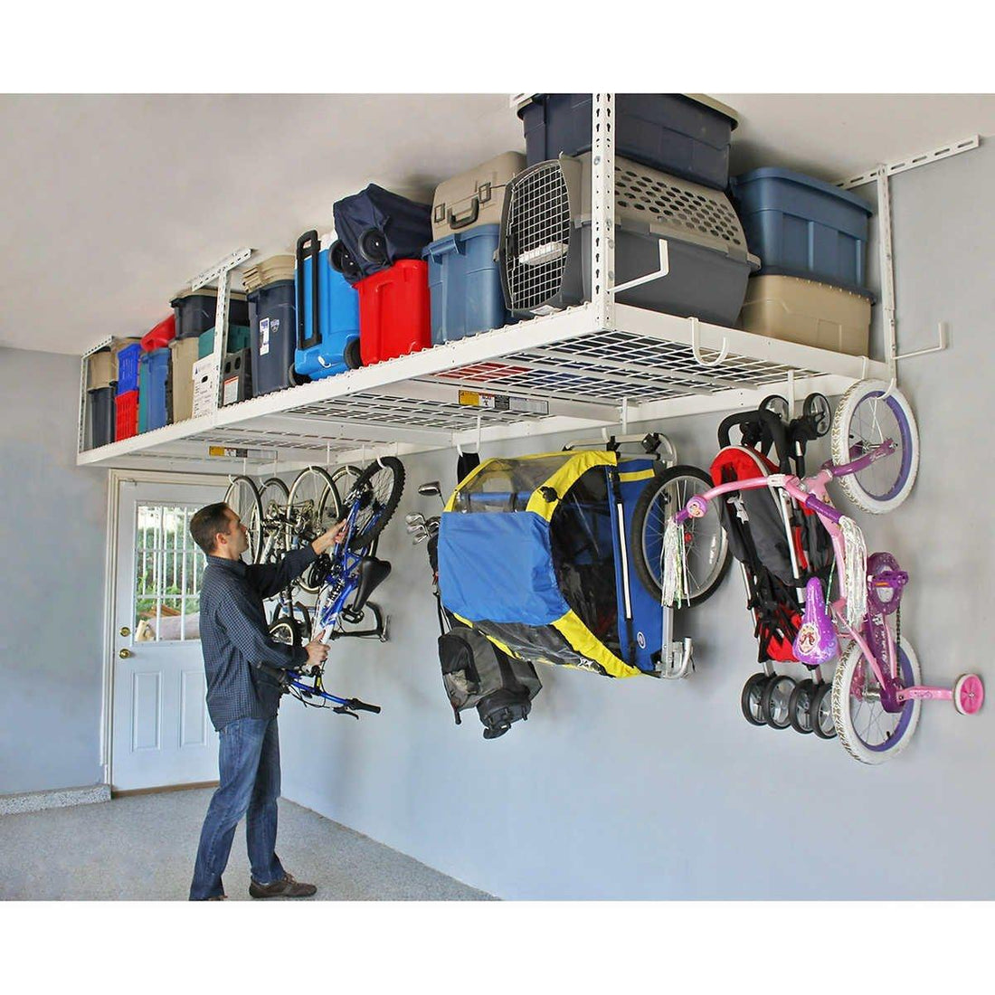 Apply these hanging accessories to maximize your garage space – CoolYeah  Garage organization & Caster wheels