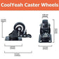 CoolYeah 2-дюймовые колеса с поворотной пластиной из ПВХ, ролики премиум-класса (упаковка из 8, 4 с тормозом и 4 без) CoolYeah Garage Organization и ролики