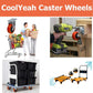 CoolYeah - Ruedas giratorias de PVC con placa giratoria de 4 pulgadas, ruedas industriales de alta resistencia (paquete de 8, 4 con freno y 4 sin) CoolYeah Garage organización
