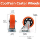 CoolYeah 4-дюймовые колеса ПВХ с поворотной пластиной, промышленные, высококачественные ролики для тяжелых условий эксплуатации (упаковка из 8, 4 с тормозом и 4 без) CoolYeah Garage organization