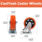 CoolYeah 4-дюймовые колеса ПВХ с поворотной пластиной, промышленные, высококачественные ролики для тяжелых условий эксплуатации (упаковка из 4, 2 с тормозом и 2 без) CoolYeah Garage organization