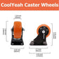 CoolYeah 3-Zoll-PVC-Räder mit drehbarer Plattenrolle, industrielle Premium-Hochleistungsrollen (4er-Pack, 2er mit und ohne Bremse) CoolYeah-Garagenorganisation